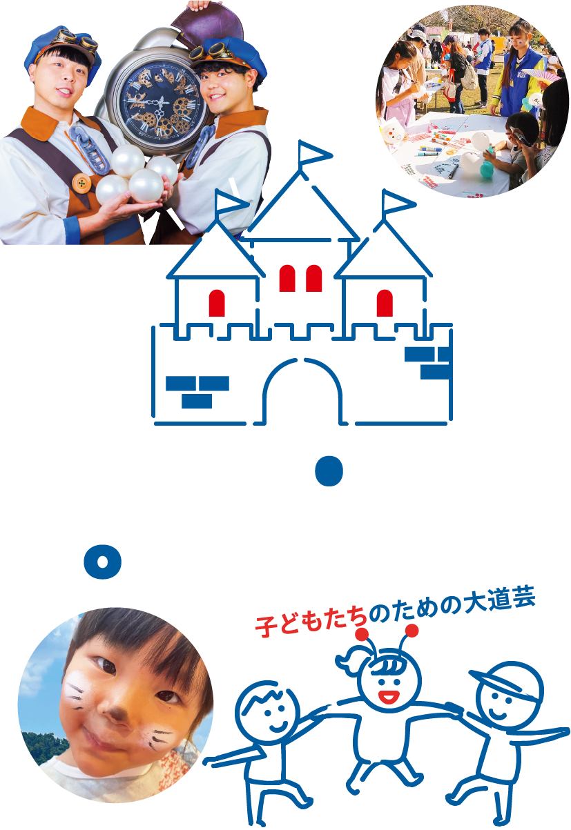 子どもたちのための大道芸